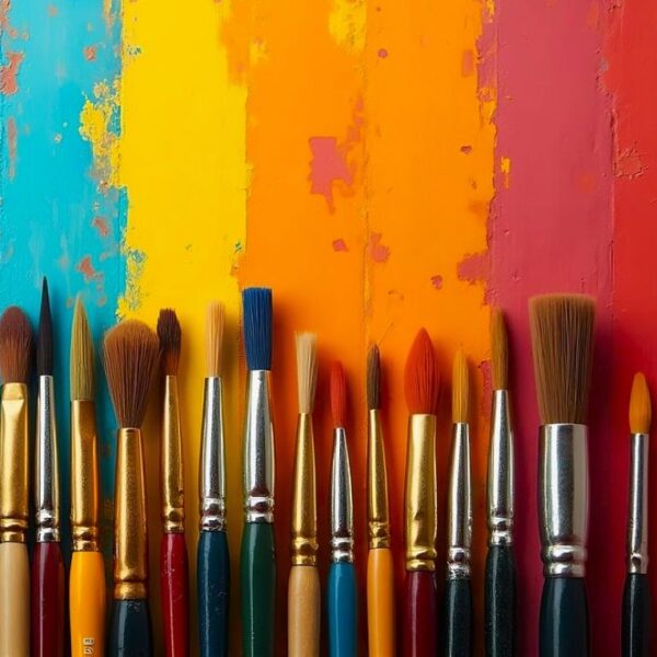 Optymistyczne kolory. Pędzle. Można namalować szczęście...