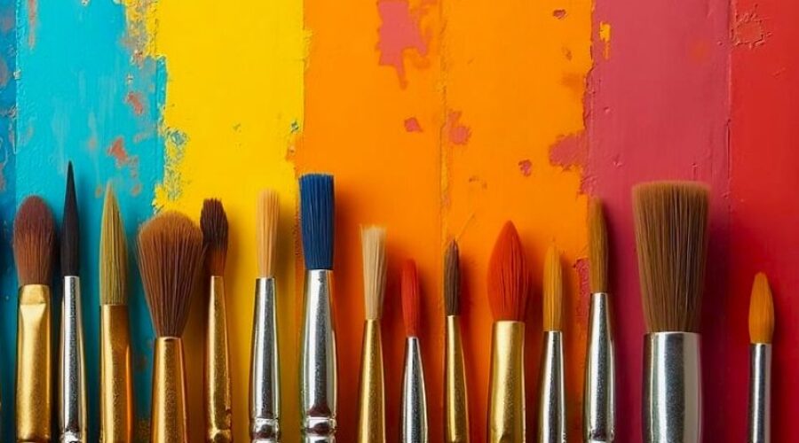 Optymistyczne kolory. Pędzle. Można namalować szczęście...